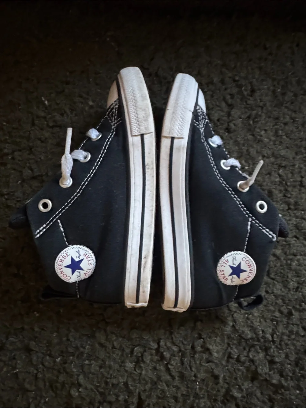 Converse Kids Black & White High-Top Sneakers 9c